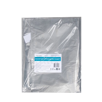ЧИСТОВЬЕ Пеньюар для парикмахера полиэтилен стандарт серебро 160*100 50 штук, фото 3