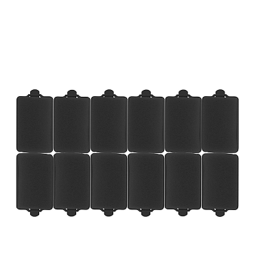 DEWAL PROFESSIONAL Бигуди поролоновые, черные d 38 мм 12 шт