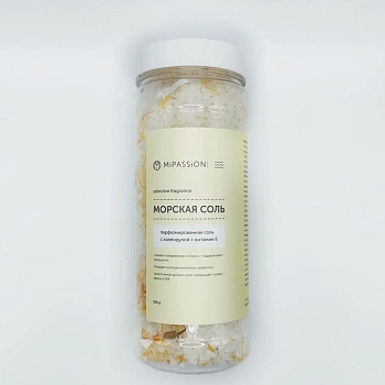 MIPASSIONcorp Соль морская парфюмированная с календулой / MiPASSiON 500 гр, фото 2