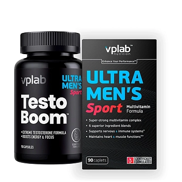 VPLAB Бустер тестостерона, мака перуанская, ямс, цитрат цинка / Ultra Men’s Testoboom 90 капсул
