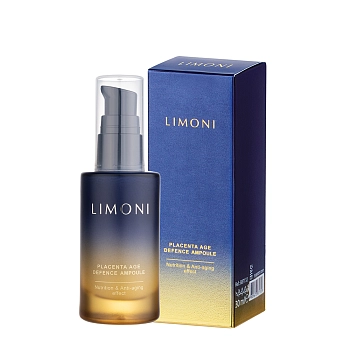 LIMONI Сыворотка для лица антивозрастная с плацентой / Placenta Age Defenсe Ampoule 30 мл, фото 2