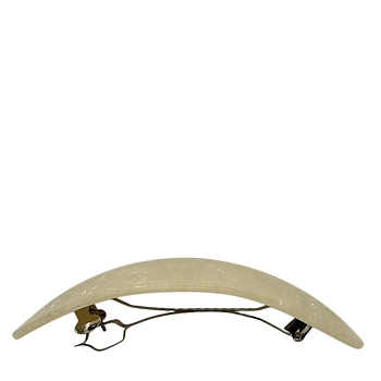 IWOU PROFESSIONAL Заколка - автомат Минерал овальная слоновая кость 4*10см, фото 3