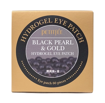 PETITFEE Патчи гидрогелевые с коллоидным золотом и пудрой черного жемчуга для области вокруг глаз / Eye patch 60 шт