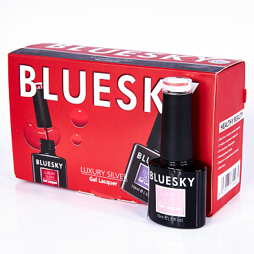 BLUESKY LV004 гель-лак для ногтей белый жидкий / Luxury Silver 10 мл