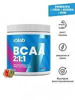 VPLAB Аминокислоты, лейцин, изолейцин, валин, арбуз / BCAA 2:1:1 Watermelon 300 гр, фото 3