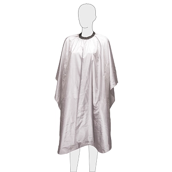 DEWAL PROFESSIONAL Пеньюар для стрижки Палитра, полиэстер, на крючках, серый 128х146 см, фото 2