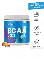 VPLAB Аминокислоты, лейцин, изолейцин, валин, фруктовый пунш / BCAA 8:1:1 fruit punch 300 гр, фото 3