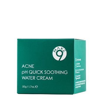 MAKE9 Крем успокаивающий для лица против акне с экстрактом корня солодки и центеллы азиатской / ACNE QUICK WATER CREAM 50 мл, фото 2