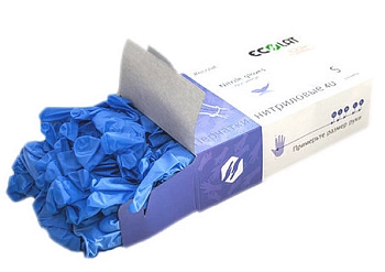 ECOLAT Перчатки нитриловые, фиолетовые, размер XL / 4U EcoLat 100 шт, фото 3
