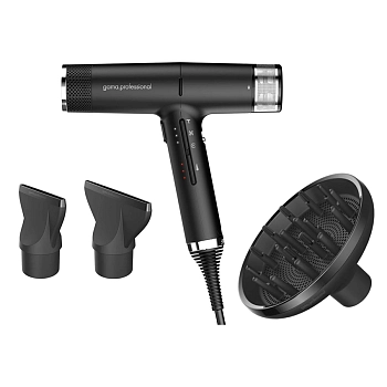 GA MA Фен IQ1 PERFETTO OXY-ACTIVE черный, 2 насадки и диффузор, 2000 Вт, фото 5