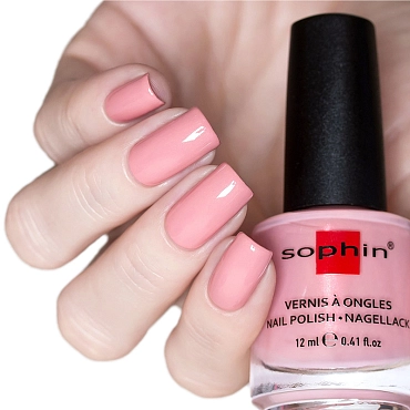 SOPHIN 0382 лак для ногтей, припыленное розовое желе с бежевым подтоном / Expensive Pink Warm Harmony Collection 12 мл