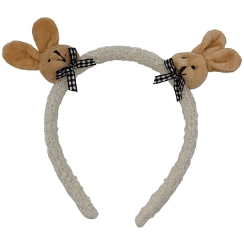 Ободок для волос Зайки белый 1 шт