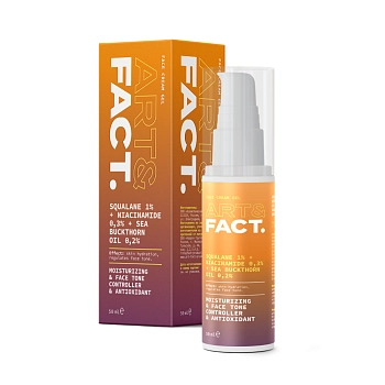 ART&FACT Крем-гель легкий увлажняющий для лица / SQUALANE 1% + NIACINAMIDE 0,3% 50 мл, фото 2