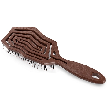 KOSMO SHTUCHKI Расческа геометрия, коричневая / KOSMO SHTUCHKI, фото 5