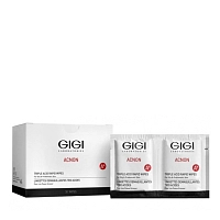 Салфетки влажные очищающие для лица / ACNON Triple acid rapid wipes 30 шт, GIGI