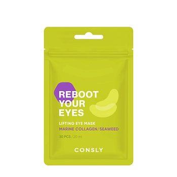 Маска-патчи тканевые с лифтинг эффектом для области вокруг глаз с коллагеном и морскими водорослями / Consly 30 шт