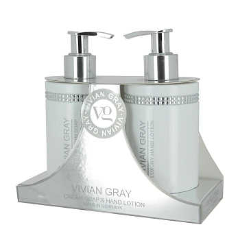 Набор для рук Белый кристалл (крем-мыло 250 мл + лосьон 250 мл) Vivian Gray Set White Crystal