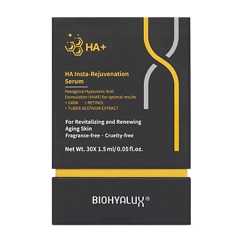 BIOHYALUX Сыворотка для коррекции признаков старения и контроля над мимическими морщинами / НА INSTA-REJUVENATION SERUM 30х1,5 мл, фото 3