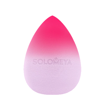 SOLOMEYA Спонж косметический для макияжа меняющий цвет, в упаковке-яйцо / Color Changing blending sponge Purple-pink 1 шт, фото 2