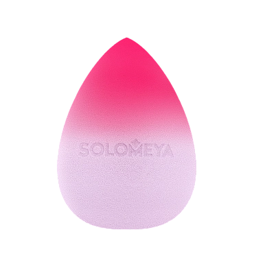 SOLOMEYA Спонж косметический для макияжа меняющий цвет, в упаковке-яйцо / Color Changing blending sponge Purple-pink 1 шт