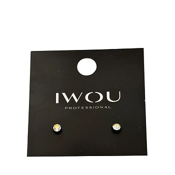IWOU PROFESSIONAL Серьги гвоздики IWOU голография 4мм, фото 2