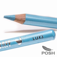 POSH Карандаш для век, LUXE 3 небесно-голубой, мерцающий эффект / LIli Guaf 10 гр, фото 2
