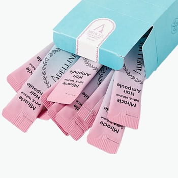 ADELLINE Филлер-маска ампульная восстанавливающая для волос / Adelline Miracle Soft & Volume Hair Ampoule 15*7 мл, фото 3