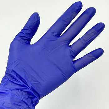 IWOU PROFESSIONAL Перчатки вин-нитр L фиолетовые/ Wally Plastic 100 шт, фото 4