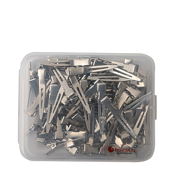Зажим металлический 45мм, упаковка в боксе / Hairway 70 шт