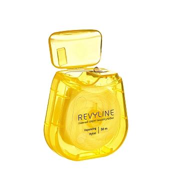 REVYLINE Нить зубная вощеная 840D, нейлон, 50 м, желтая / Expanding, фото 5