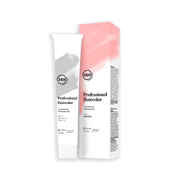 360 HAIR PROFESSIONAL 6.12 краситель перманентный для волос, тёмный блондин пепельно-фиолетовый / Permanent Haircolor 100 мл, фото 2
