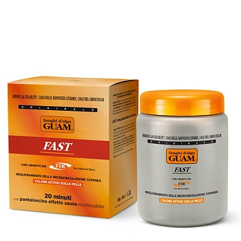 GUAM Маска антицеллюлитная разогревающая Экспресс обертывание / FANGHI D’ALGA 1000 гр, фото 2