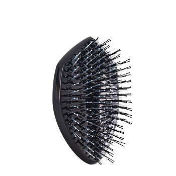 Расческа многофункциональная для распутывания, массажа и мытья кожи головы, мини, черная / Wonder scalp brush, Black, mini