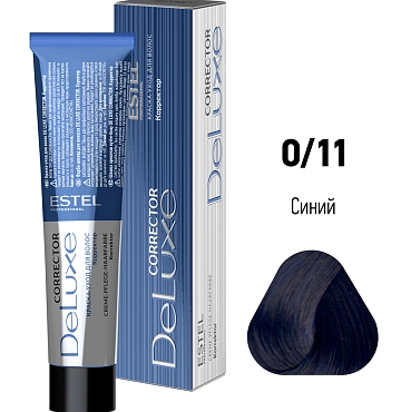 ESTEL PROFESSIONAL 0/11 краска-корректор для волос, синий / DE LUXE Correct 60 мл