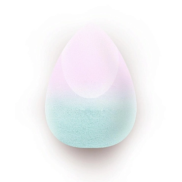 SOLOMEYA Спонж косметический для макияжа меняющий цвет, голубой-розовый / Color Changing blending sponge Blue-pink