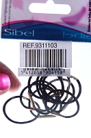 SIBEL Резинки (25) д/волос черн. мал. 10шт/уп, фото 2