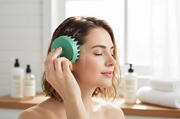 IWOU PROFESSIONAL Массажер для головы и мытья волос мятный, фото 5