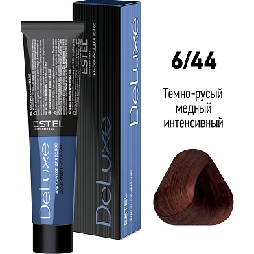 ESTEL PROFESSIONAL 6/44 краска для волос, темно-русый медный интенсивный / DELUXE 60 мл