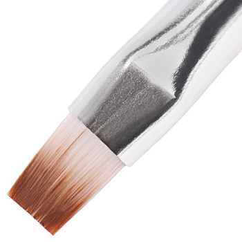 Кисть прямая для геля, искусственный ворс, в тубе № 4