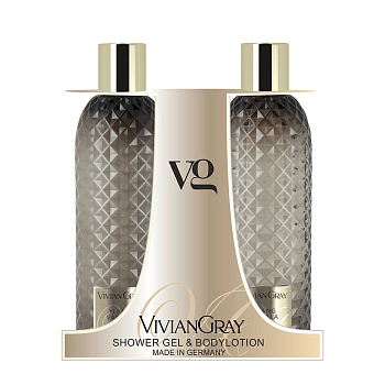 Набор для тела Иланг-иланг и ваниль (гель для душа 300 мл + лосьон для тела 300 мл) Vivian Gray Set Gemstone Ylang & Vanilla