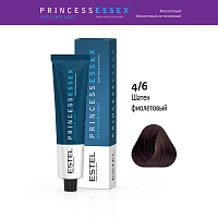 ESTEL PROFESSIONAL 4/6 краска для волос, шатен фиолетовый / ESSEX Princess 60 мл, фото 2
