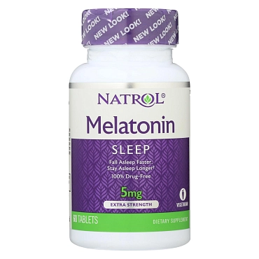 NATROL Добавка биологически активная к пище Мелатонин / Melatonin 5 мг 60 таблеток