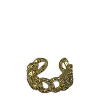 Кафф Цепь со стразами цвет золото