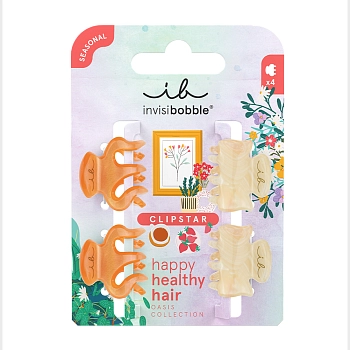 Заколка-крабик, мини, 4 шт / invisibobble CLIPSTAR Oasis Petit Citrus