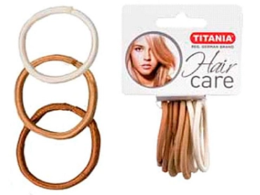 TITANIA Резинки для волос, 3 цвета светлые 5 см 9 шт/уп 7811