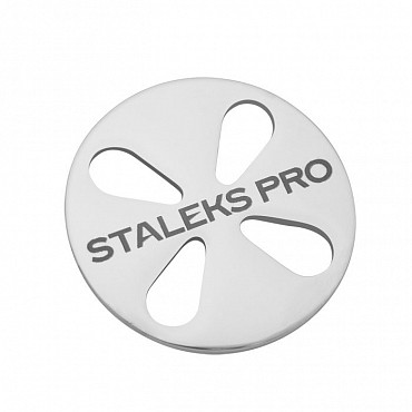 STALEKS Диск педикюрный в комплекте со сменным файлом / PODODISC STALEKS PRO L 180 грит (5*25 мм)