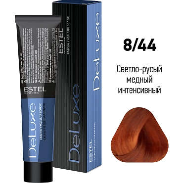 ESTEL PROFESSIONAL 8/44 краска для волос, светло-русый медный интенсивный / DELUXE 60 мл