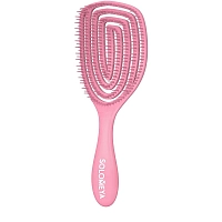 SOLOMEYA Расческа для сухих и влажных волос с ароматом клубники MZ0011 / Wet Detangler Brush Oval Strawberry, фото 1