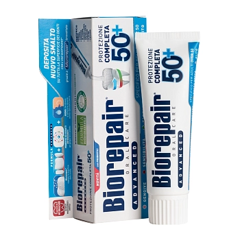 BIOREPAIR Паста зубная максимальная защита после 50 лет / Biorepair Protezione Completa 50+ toothpaste 75 мл, фото 2