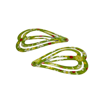 IWOU PROFESSIONAL Заколка клик-клак разноцветные Сердечки 2шт, фото 4